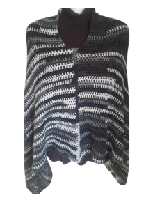 Black & Grey Afghan Wrap