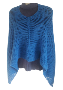 Blue Afghan Wrap
